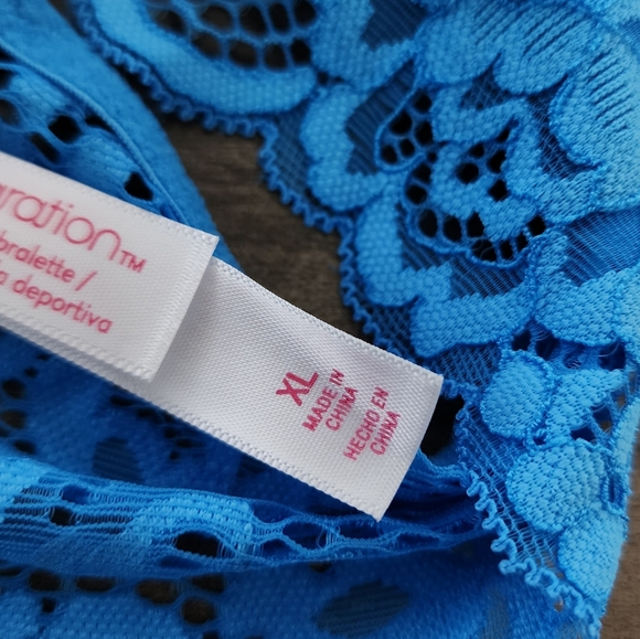 Xhilaration Racerback Wireless Padded Bralette Blue Women's XL NWT - Picture 16 of 16